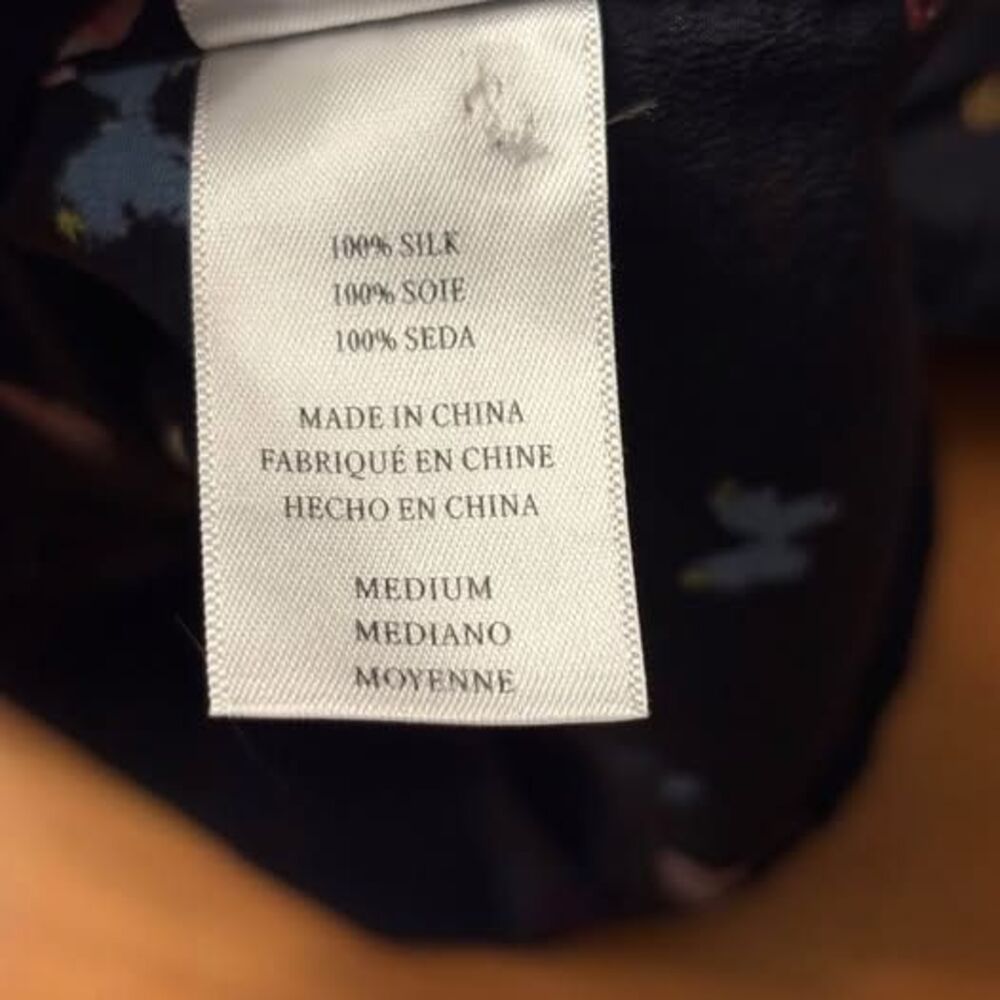 Rails 100% Silk Black Colorful Butterfly Long Sle… - image 7